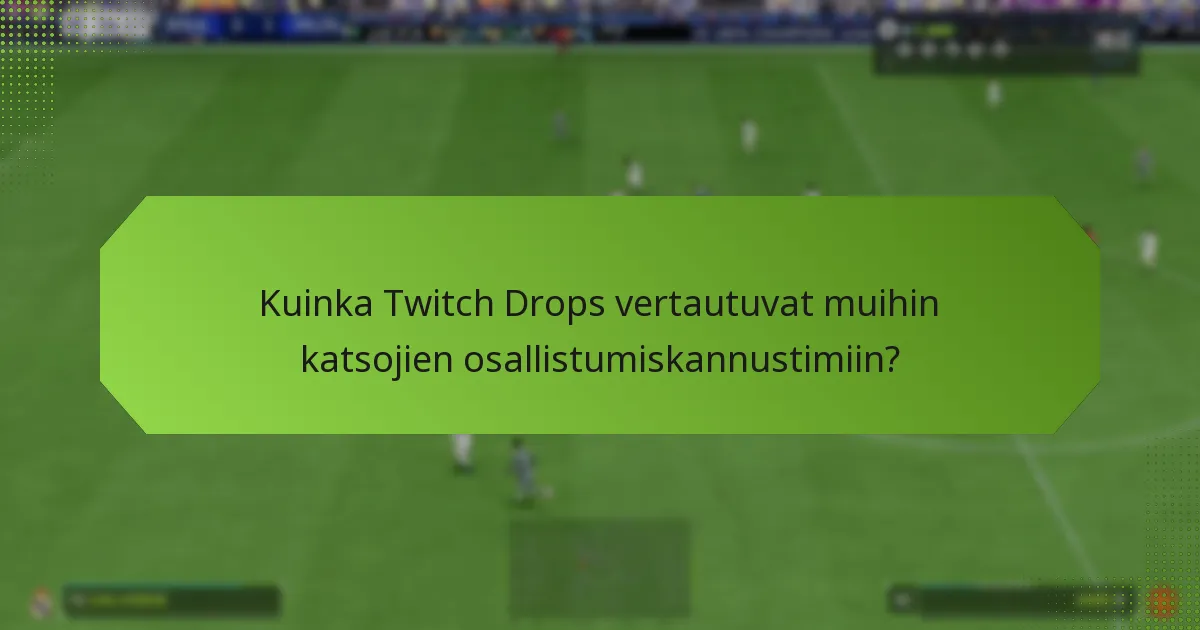 Kuinka Twitch Drops vertautuvat muihin katsojien osallistumiskannustimiin?