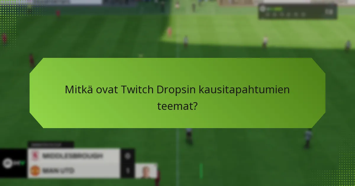 Mitkä ovat Twitch Dropsin kausitapahtumien teemat?
